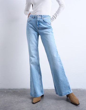 TOPSHOP Bootcut Kavbojke | modra barva: sprednja stran