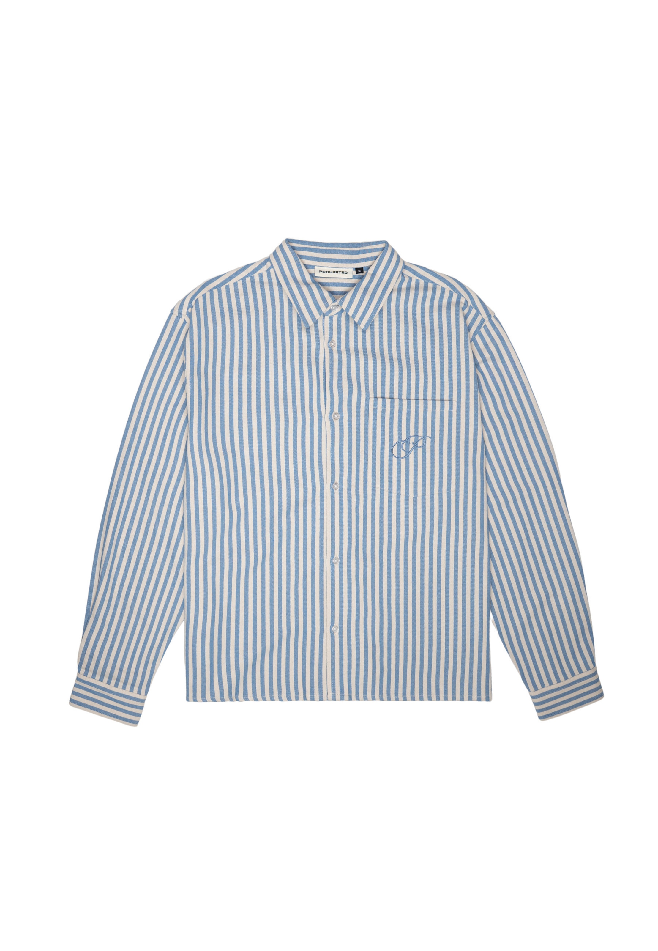 Prohibited Button Up Shirt in Blue / Off white, Item view