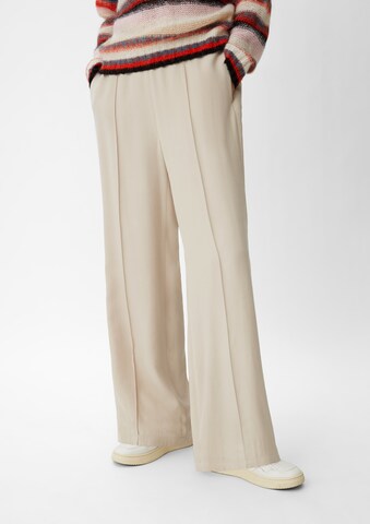 comma casual identity Wide leg Byxa i beige: framsida