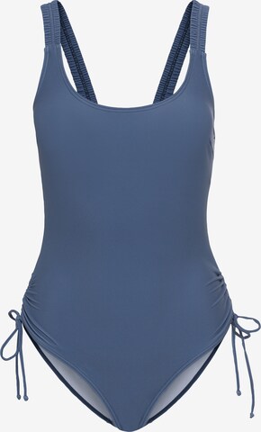 LSCN by LASCANA Bustier Badpak 'Gina' in Blauw: voorkant