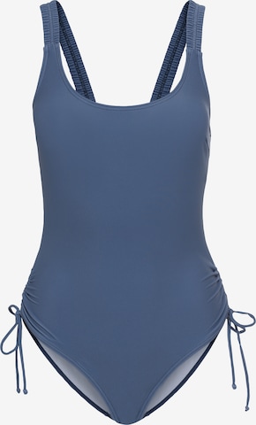 LSCN by LASCANA Bralette Swimsuit 'Gina' in Blue: front