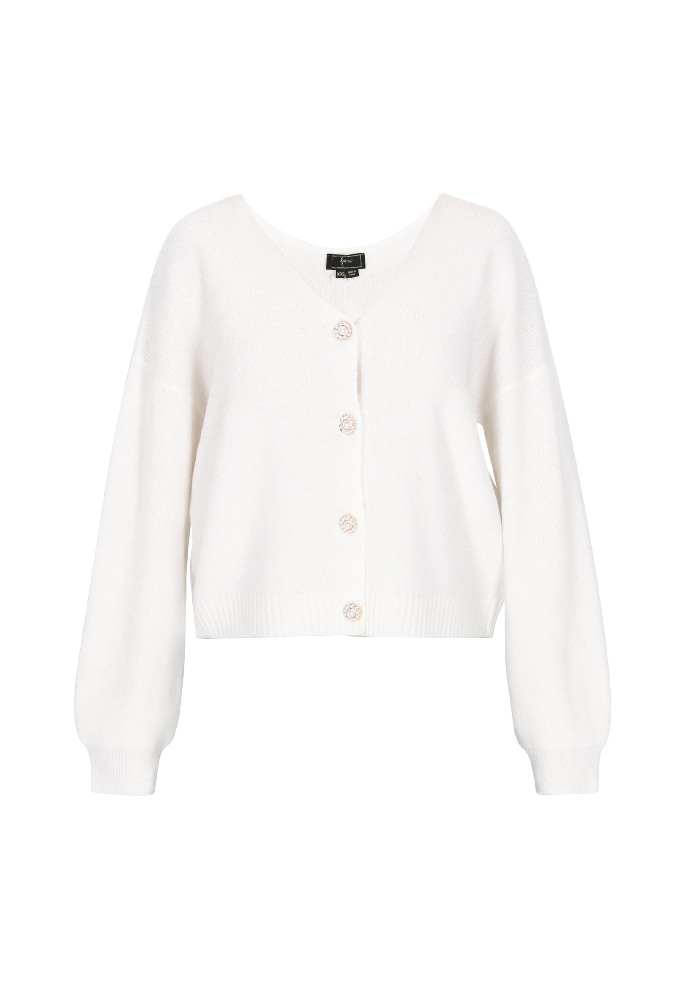 faina Вязаная кофта оверсайз в Белый: спереди