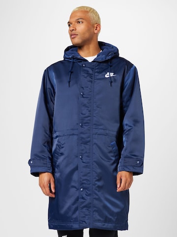 Nike Sportswear Between-seasons parka in Blue: front