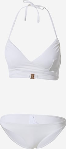 ABOUT YOU - Soutien halter Biquíni 'Lotti' em branco: frente