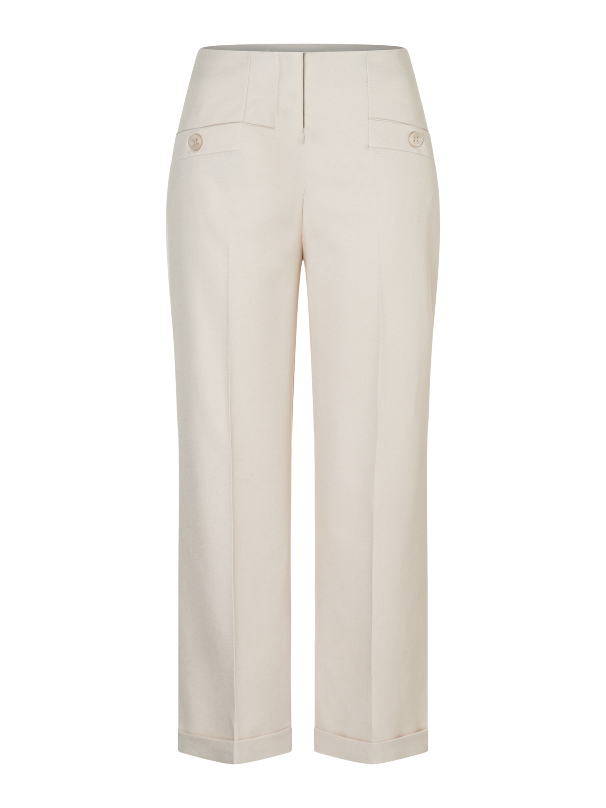 MORE & MORE Boot cut Pleated Pants in Beige: front
