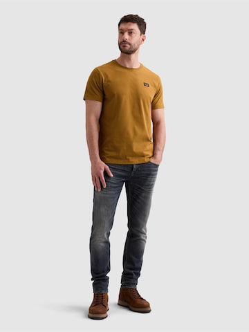 PME Legend Shirt 'American Classic T-shirt in cotton with stretch' in Bruin