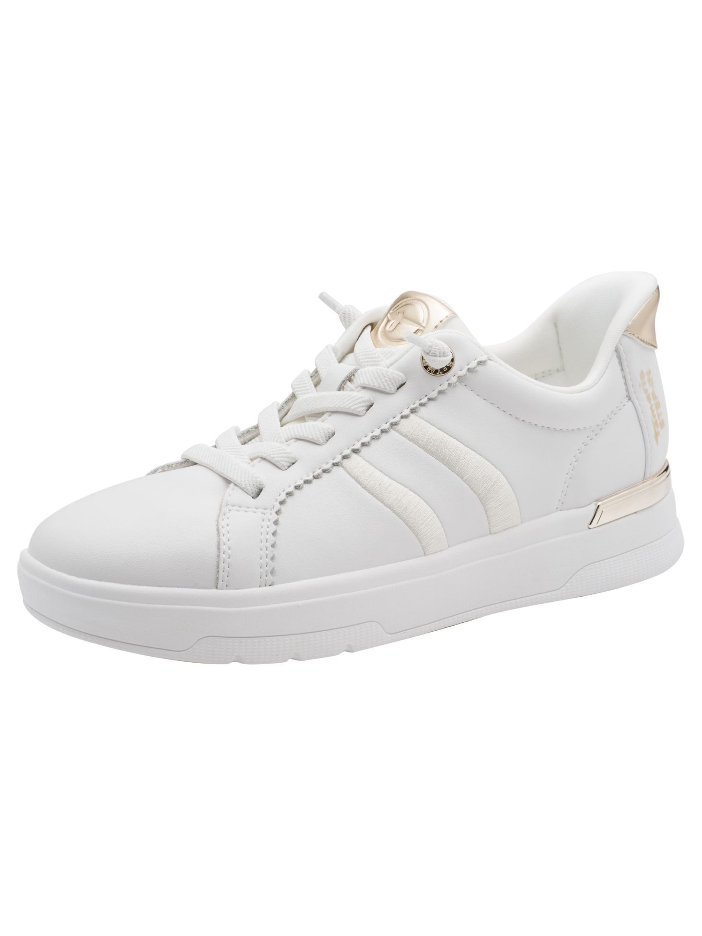Tamaris Sneakers laag in Wit: voorkant