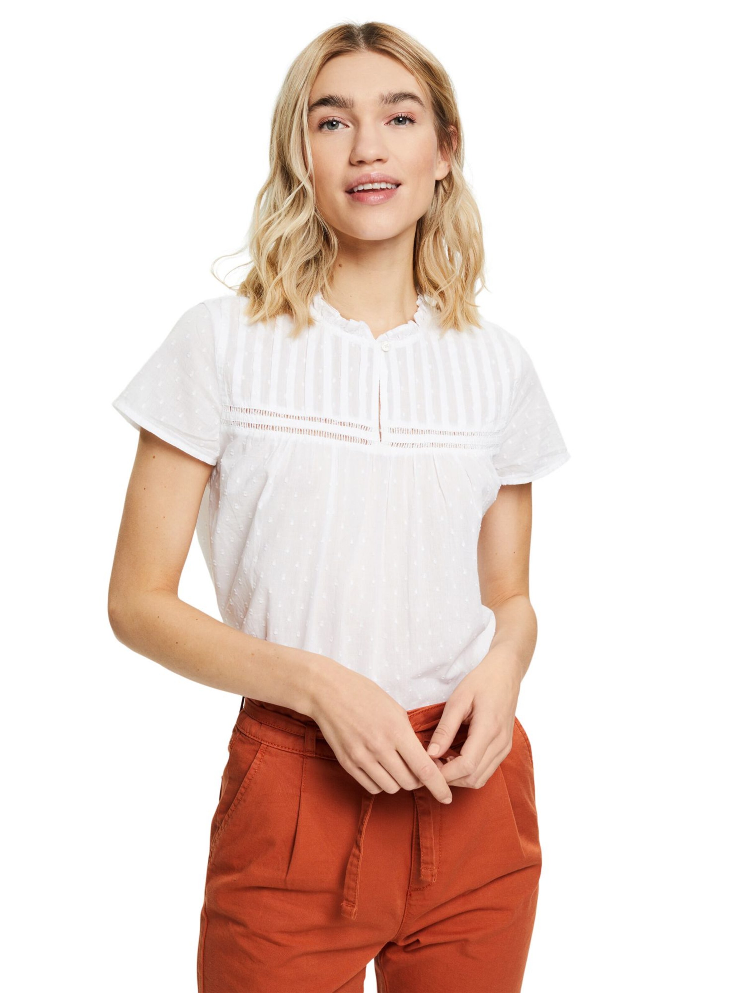 Frauen Große Größen ESPRIT Bluse in Perlweiß - LP23100 Frauen Große Größen ESPRIT Bluse in Perlweiß - LP23100
