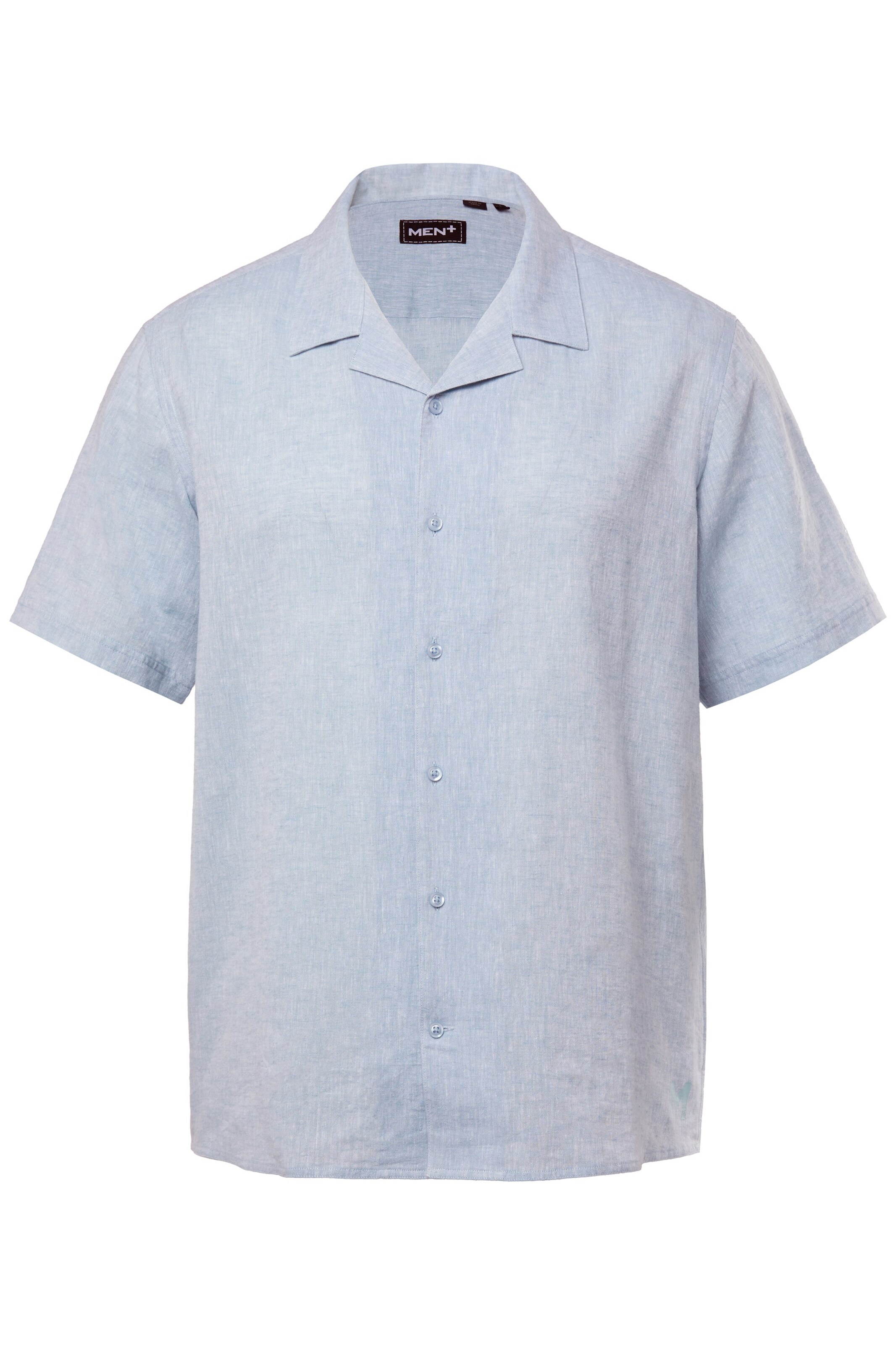 Men Plus Overhemd in Blauw: voorkant