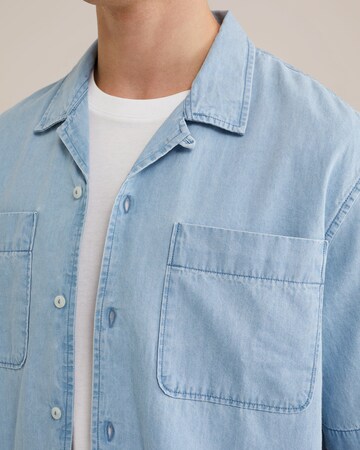 WE Fashion Классический крой Рубашка в Синий
