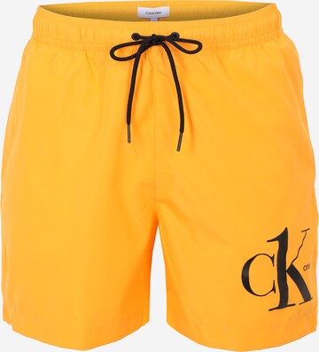 Calvin Klein Swimwear شورت سباحة بـ برتقالي: الأمام