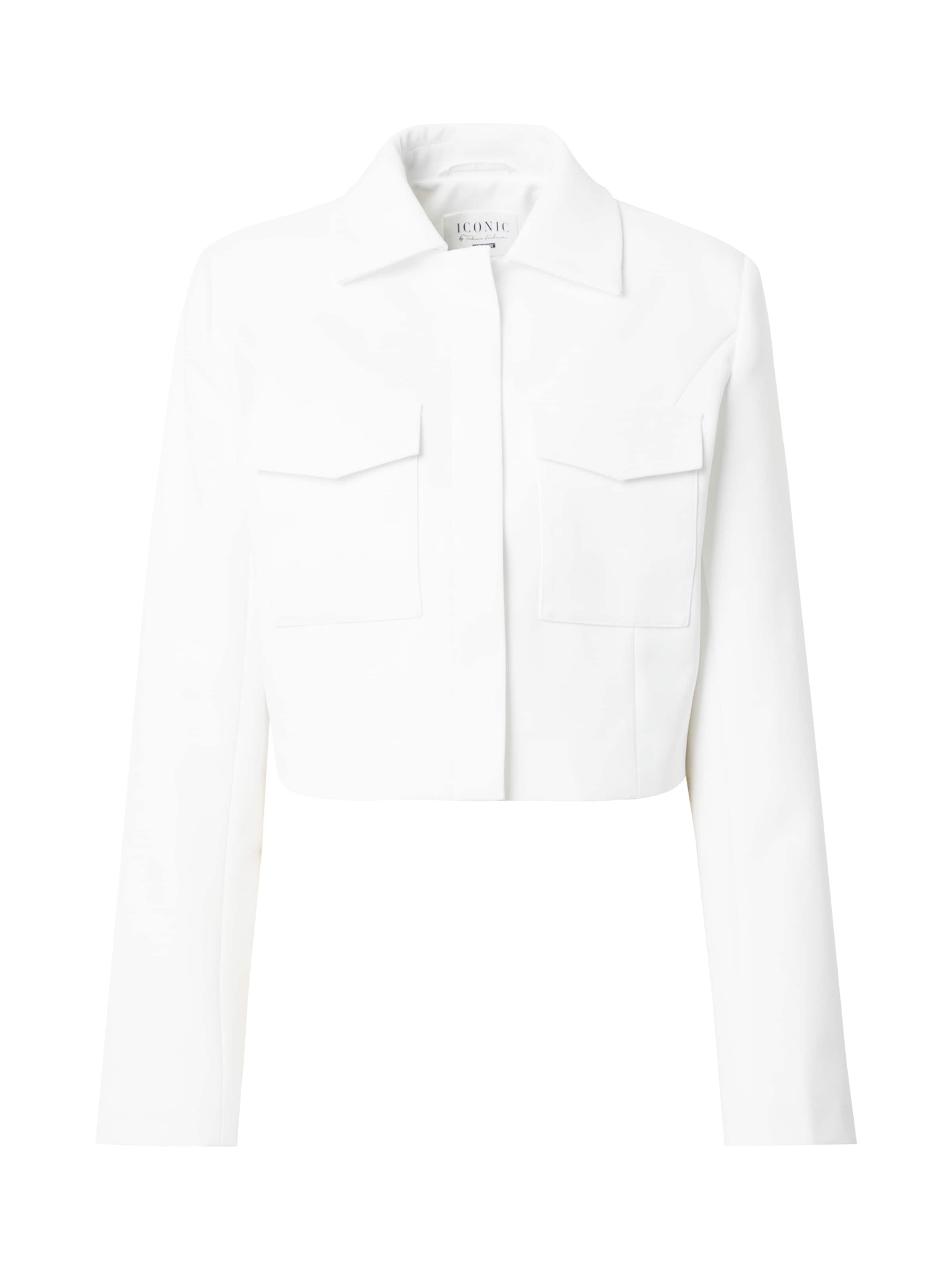 ABOUT YOU x Iconic by Tatiana Kucharova Демисезонная куртка 'Mia' в Белый: спереди