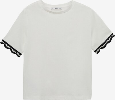 MANGO Shirt 'TAGLI' in de kleur Zwart / Offwhite, Productweergave