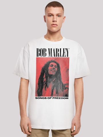 T-Shirt 'Bob Marley ' F4NT4STIC en blanc : devant
