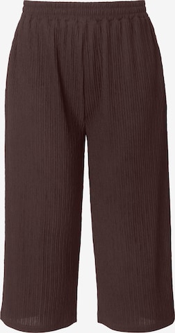 Studio Untold Wide leg Broek in Bruin: voorkant