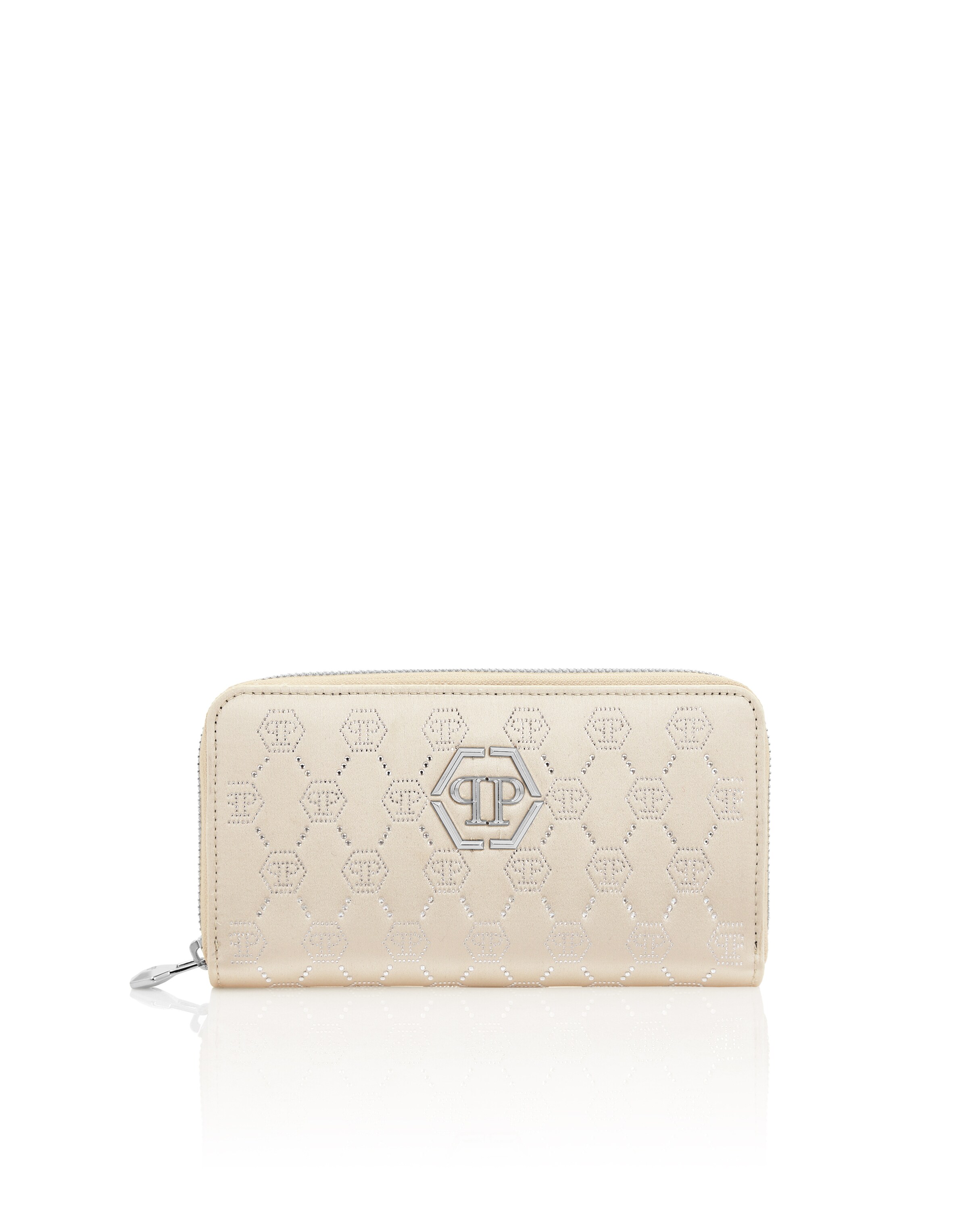 Philipp Plein Portemonnaie in Beige: Vorderseite