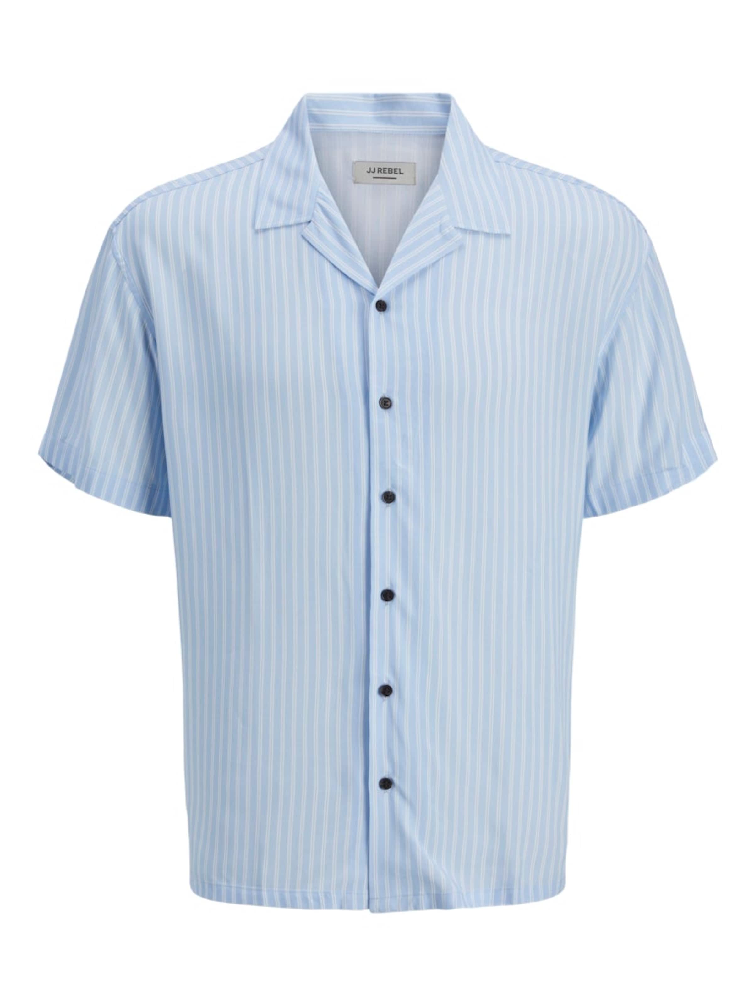 JJ Rebel Comfort Fit Skjorte 'JREBWATER' i blå: forside