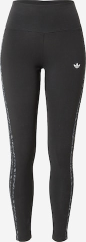 ADIDAS ORIGINALS Skinny Leggings 'Abstract Animal Print' in Black: front