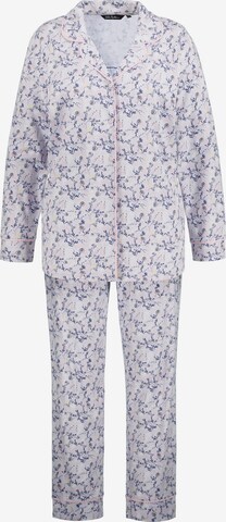 Pijama de la Ulla Popken pe alb: față