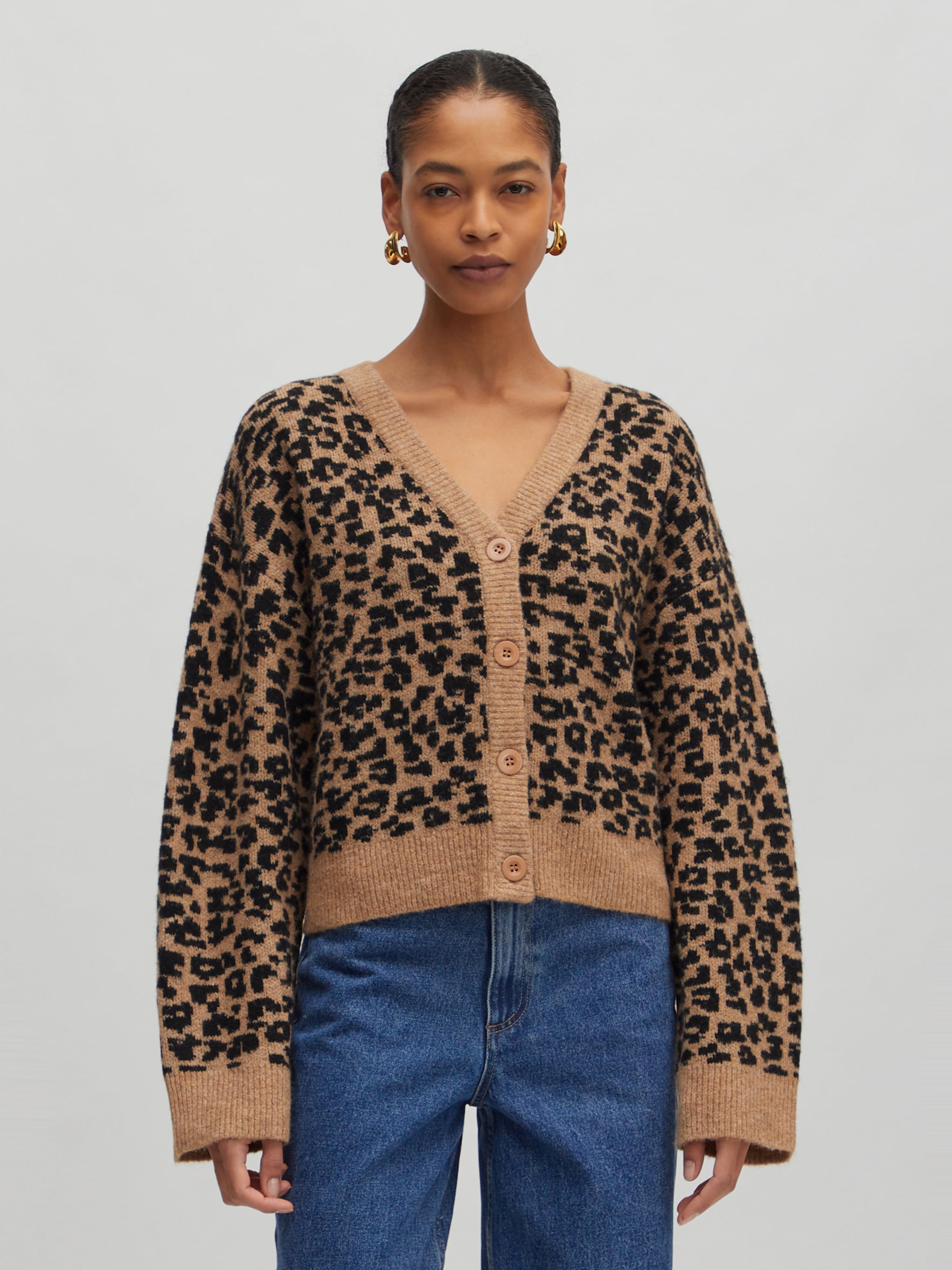 EDITED Produkte Strickjacke 'Leanne' braun