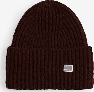Megzta kepurė 'HERITAGE' iš Tommy Jeans, spalva – tamsiai ruda, Prekių apžvalga