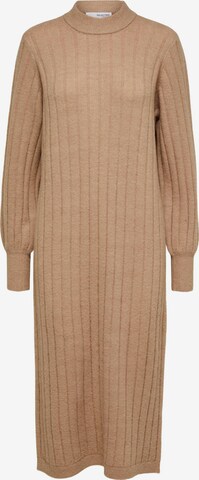 Selected Femme Petite Knitted dress 'GLOWIE' in Brown: front