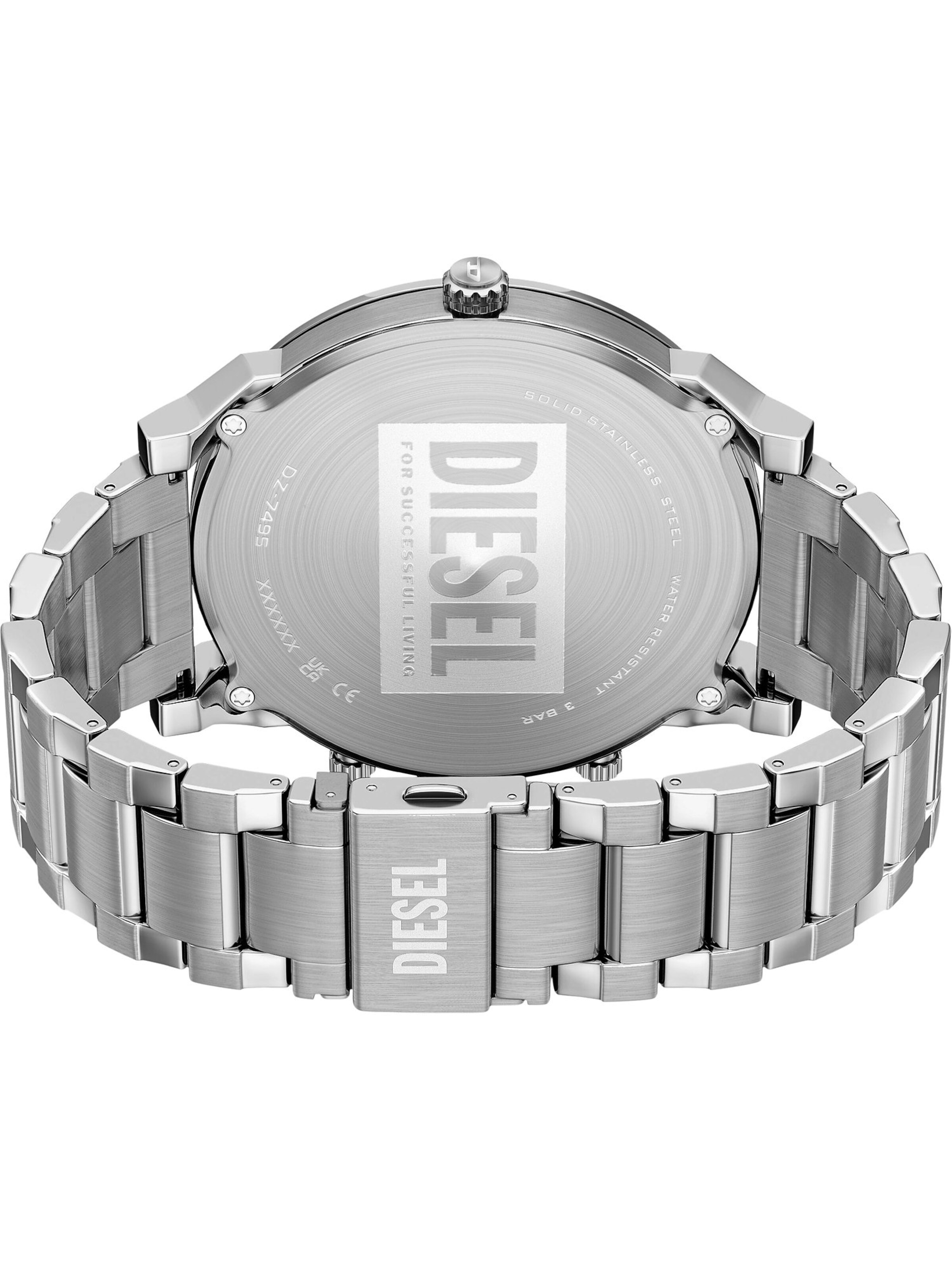 DIESEL Analoguhr in Silber