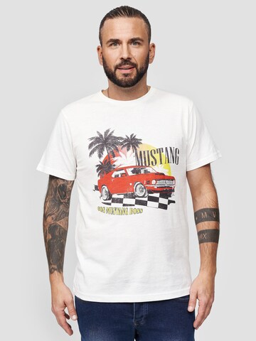 Recovered T-Shirt 'Ford Tropical Mustang' in Weiß: predná strana