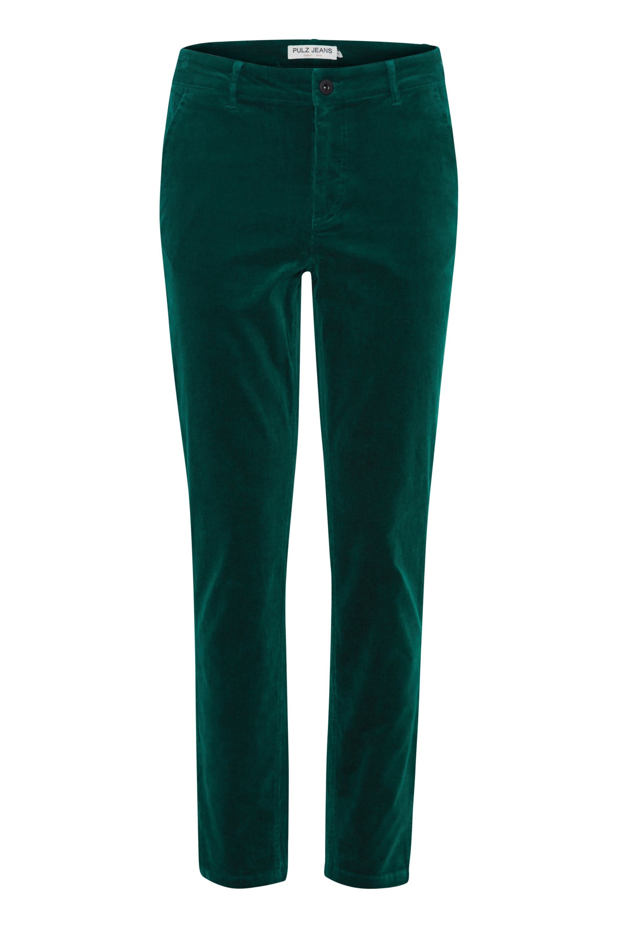PULZ Jeans Slimfit Chino 'Mila' in Groen: voorkant