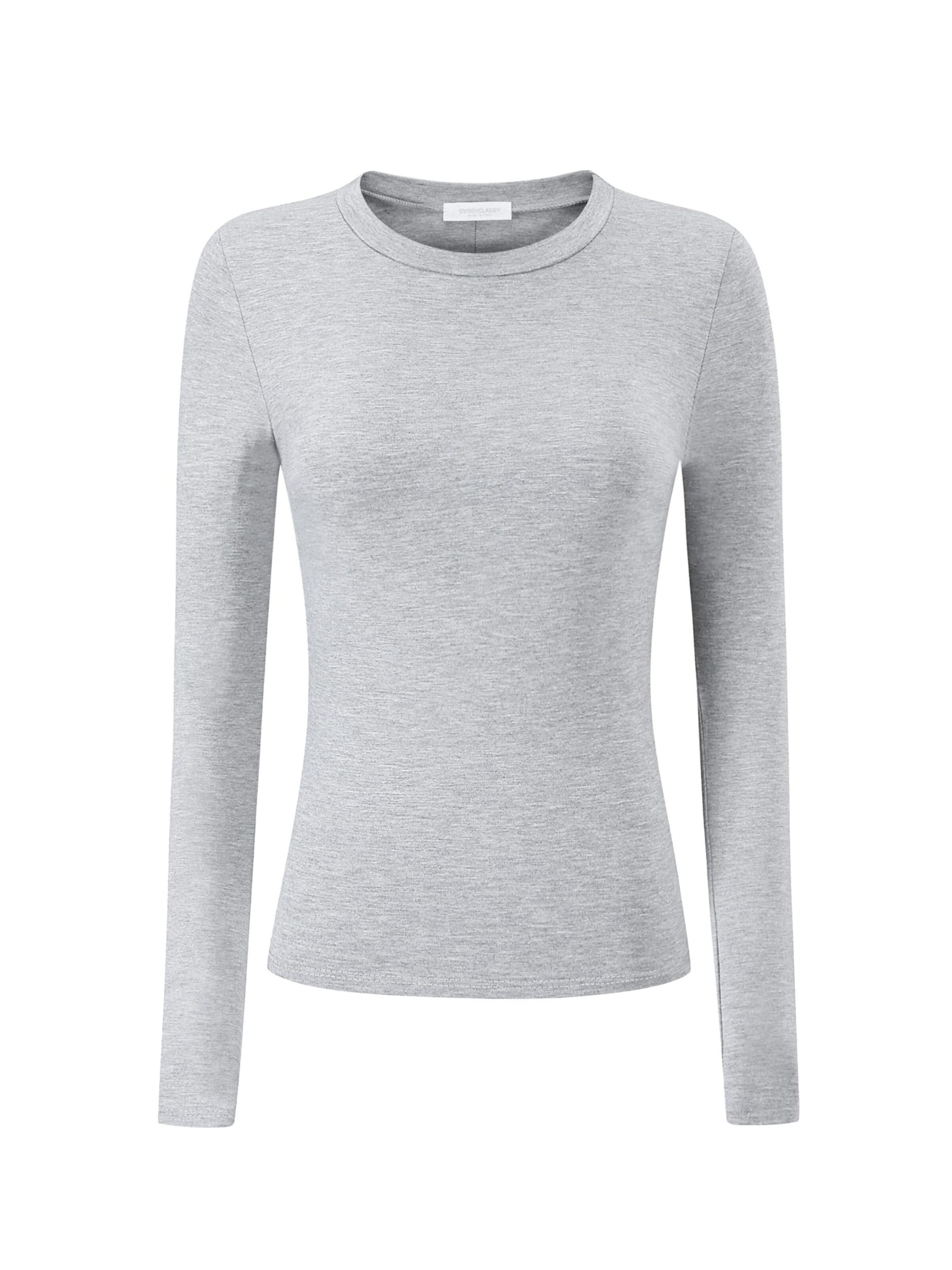 SASSYCLASSY - Camiseta en gris: frente