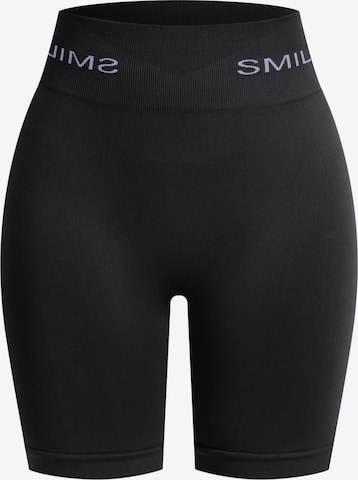 Smilodox Skinny Workout Pants 'Azura' in Black: front