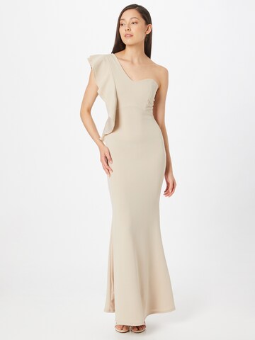 WAL G. Evening dress 'ROSA' in Beige: front