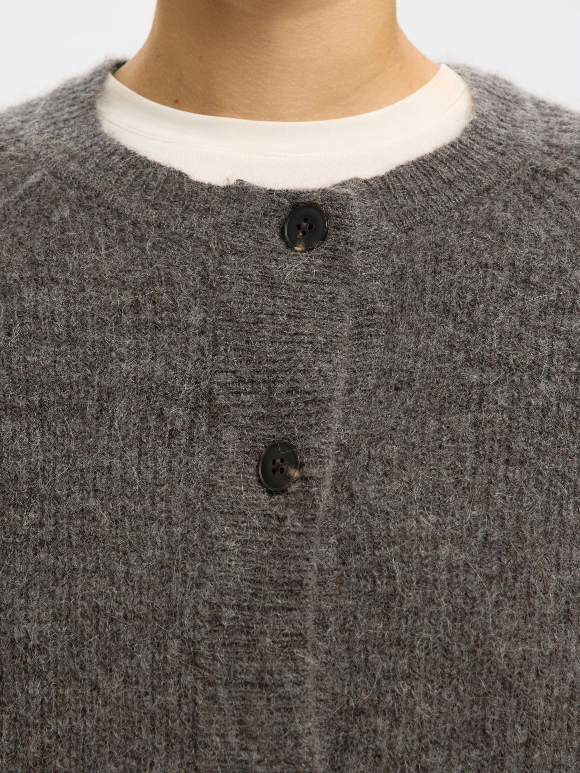 SELECTED Knit Cardigan 'Lulu ' in Dark Grey | ABOUT YOU