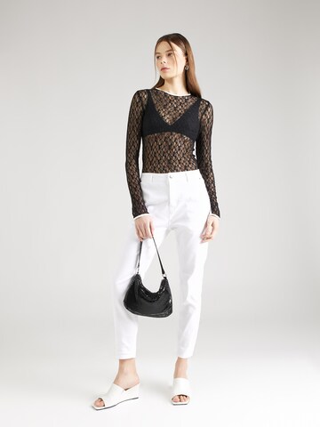 Coupe slim Pantalon 'JANE' Freequent en blanc