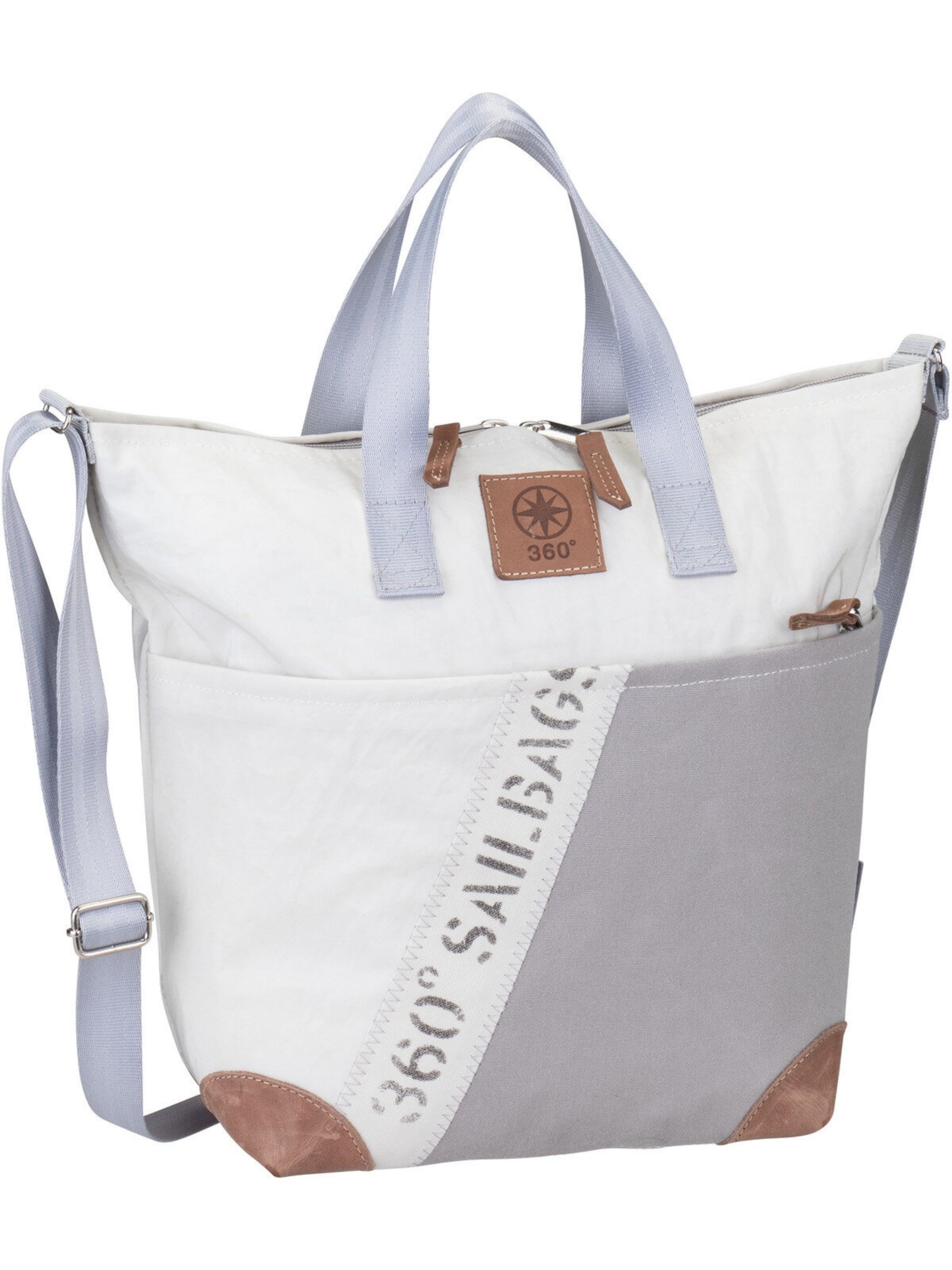 360 Grad Document Bag ' Deern Mini ' in White: front