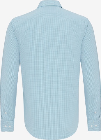 DENIM CULTURE Slim fit Button Up Shirt 'KENDRICK' in Blue