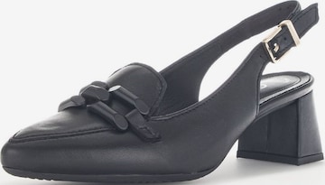 GABOR Slingback Pumps in Black: front