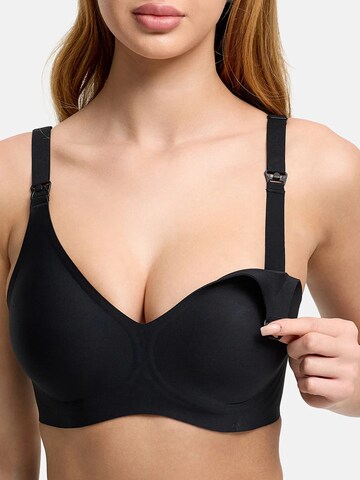 cfab (formerly creamy fabrics) - Bustier Sujetador 'Comfort Maternity Still-BH ohne Bügel' en negro