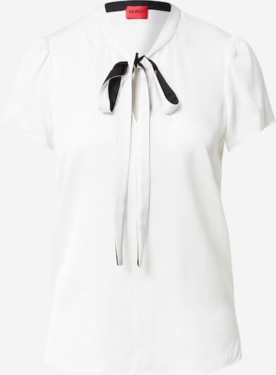 HUGO Bluse i sort / hvid, Produktvisning