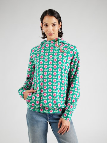 Bluză de molton 'Oh So Nett' de la Blutsgeschwister pe verde: față