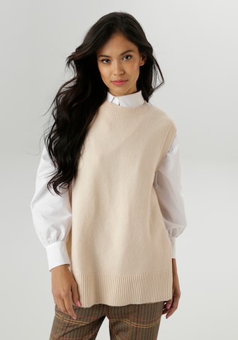 Aniston SELECTED Pullunder in Beige: Vorderseite