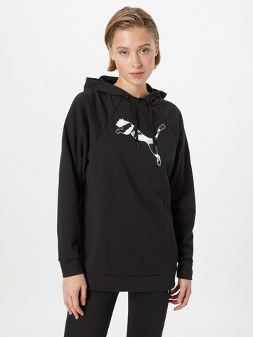 PUMA Athletic Sweatshirt in Black: front