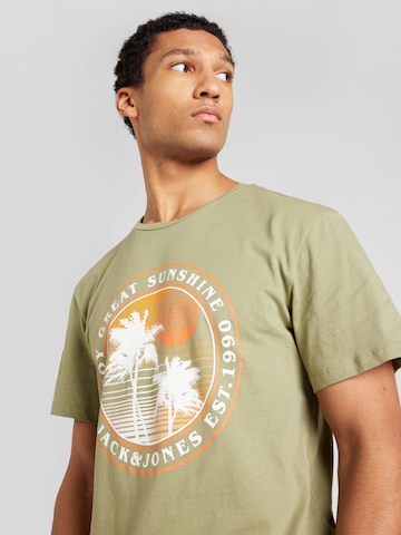 žalia JACK & JONES Marškinėliai 'OWEN SUMMER'