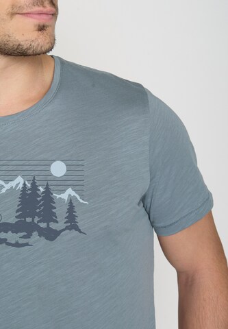 GREENBOMB Shirt 'Bike Mountain Pines' in Blauw