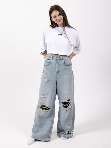BTY Oversized tričko – bílá