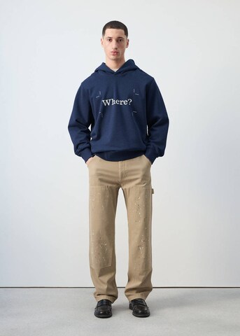 MANGO MAN Sweatshirt 'Fanbon1' in Blue