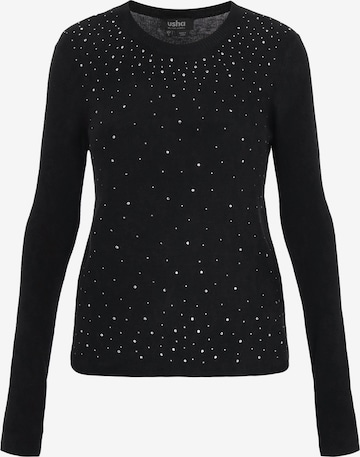 usha BLACK LABEL Trui 'Classic' in Zwart: voorkant