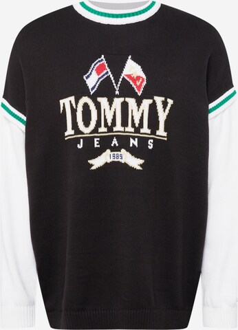 Pullover 'Skater' di Tommy Jeans in nero: frontale