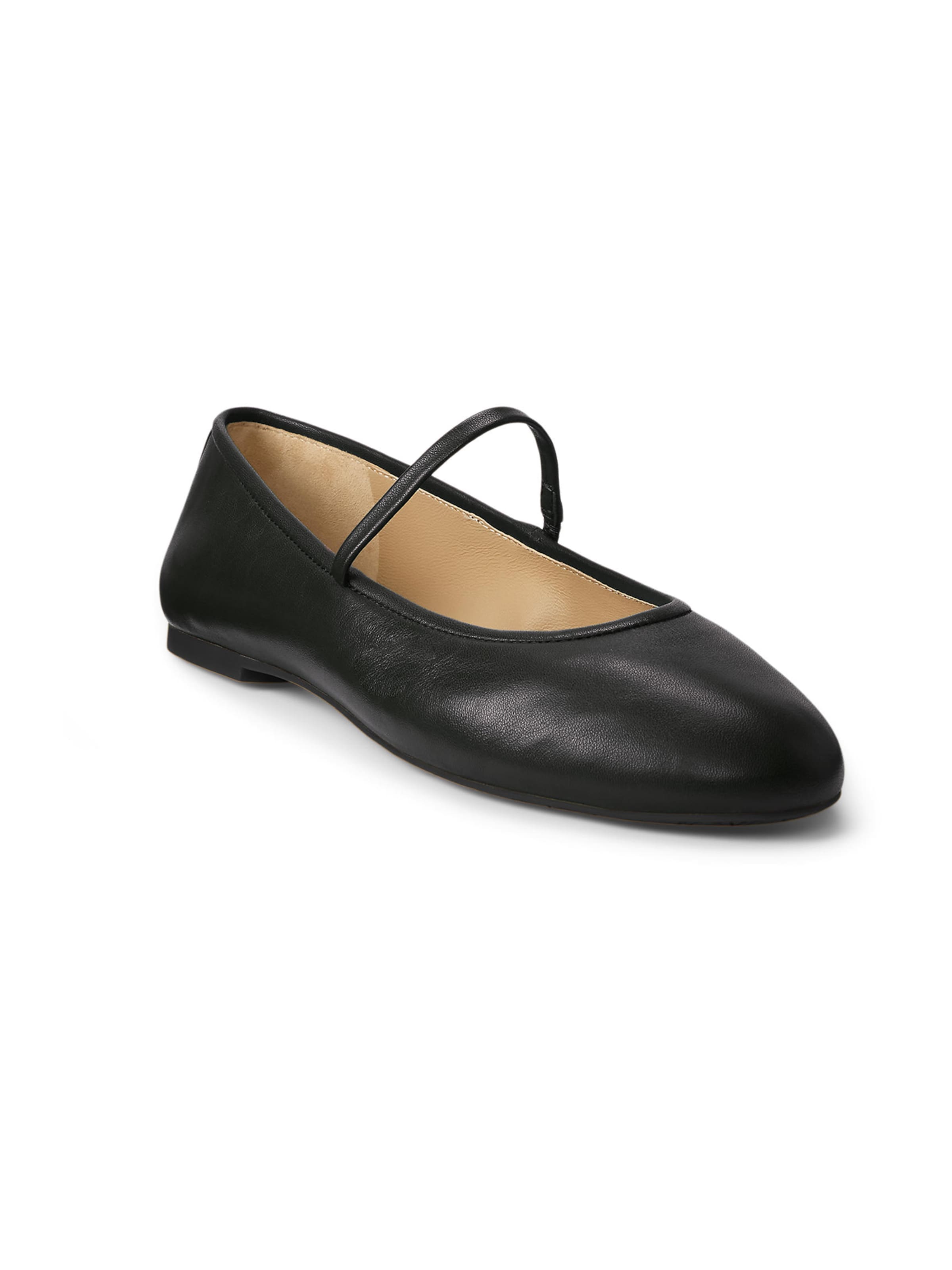 Lauren Ralph Lauren Ballerinasko med rem &#x27;JAYNA&#x27; i sort: forside