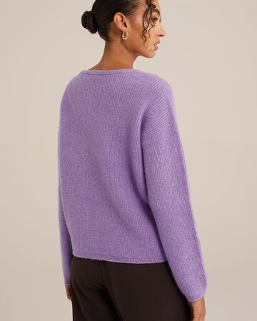 WE Fashion Knit cardigan in Purple